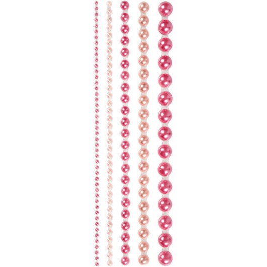 Pärlor, storlek 2-8 mm, rosa, 140 st / 1 pk.