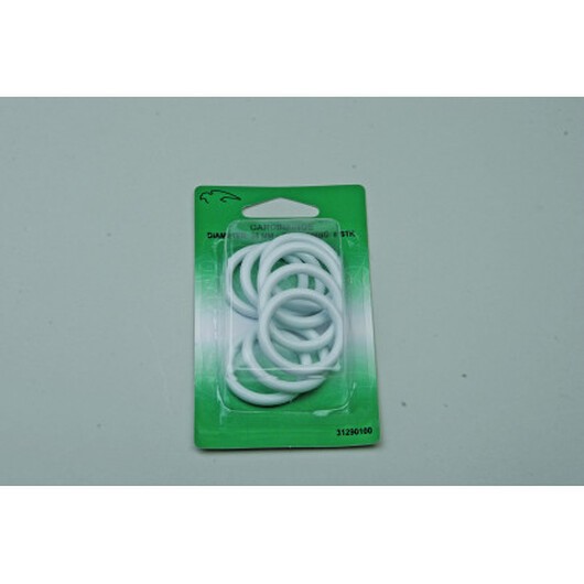 Gardinringar Plast Vit 25 mm - 8 st.