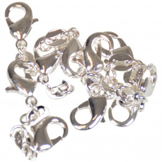 Infinity Hearts Karbinhake Metall Silver 5x10mm - 10 st