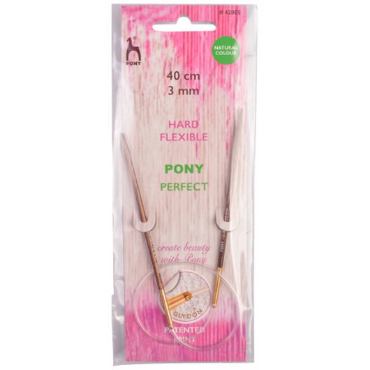 Pony Perfect Rundstickor Trä 40cm 3,00mm / 23.6in US2Â½