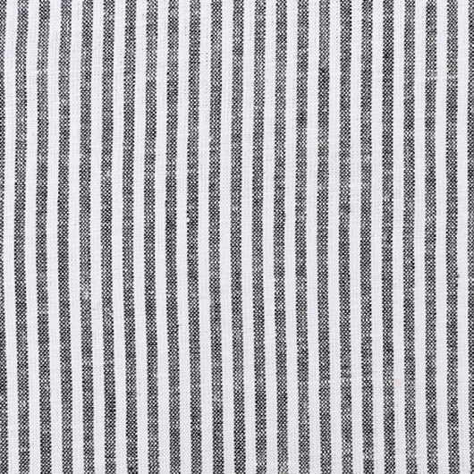 Lin/Bomull Jersey Randigt Tyg 150cm 069 Svart - 50cm