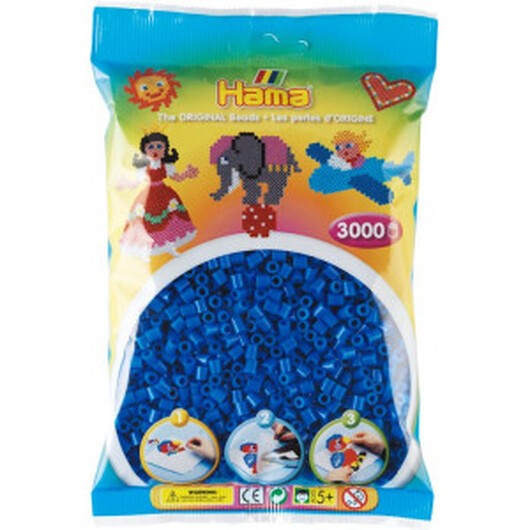 Hama Midi Pärlor 201-09 Ljusblå - 3000 st.