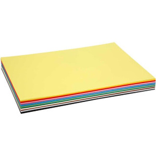 Creativ kartong, ass. färg, A2, 420x594 mm, 180 g, 300 st ark/ 1 pk