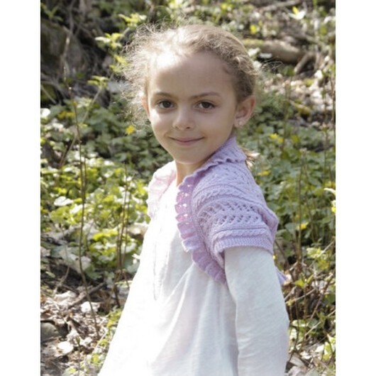 Leelanee by DROPS Design - Bolero Stick-mönster strl. 3/4 - 11/12 år