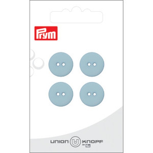 Prym Platt Plastknapp Ljusblå 15 mm - 4 st