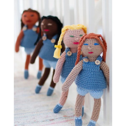 Spice Friends by DROPS Design - Baby Docka Virkmönster - 4 dockor