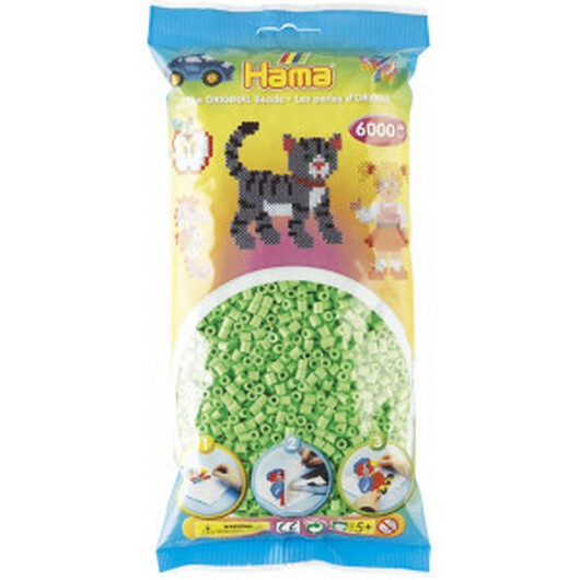 Hama Midi Pärlor 205-47 Pastell Grön - 6000 st.