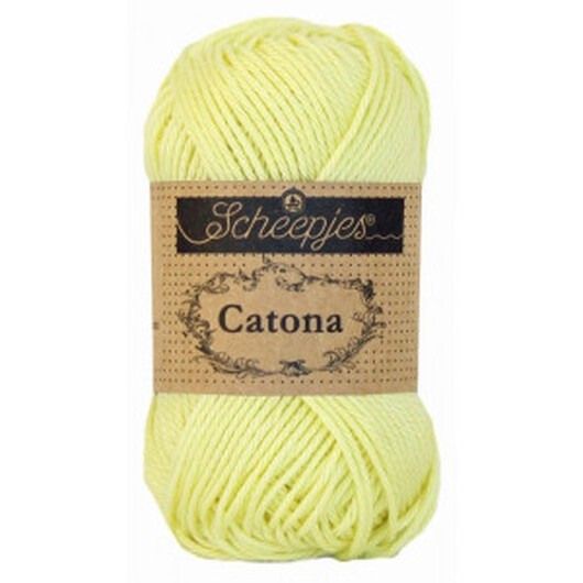 Scheepjes Catona Garn Unicolor 100 Lemon Chiffon