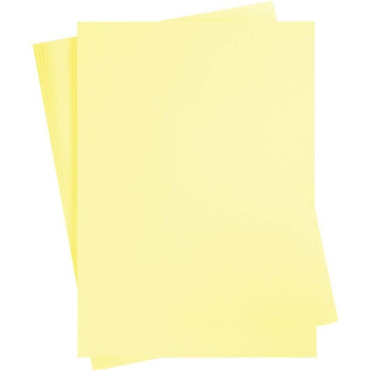 Kartongpapper, A2, ark 420x594 mm, 180 g, ljusgul, 10 ark/ 1 förp.