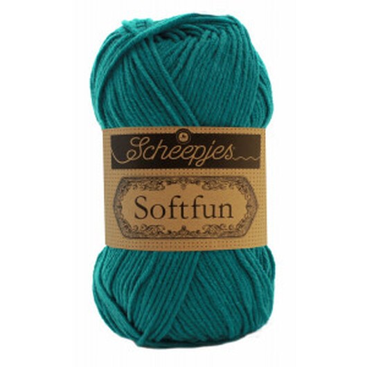 Scheepjes Softfun Garn Unicolor 2604 Petrol