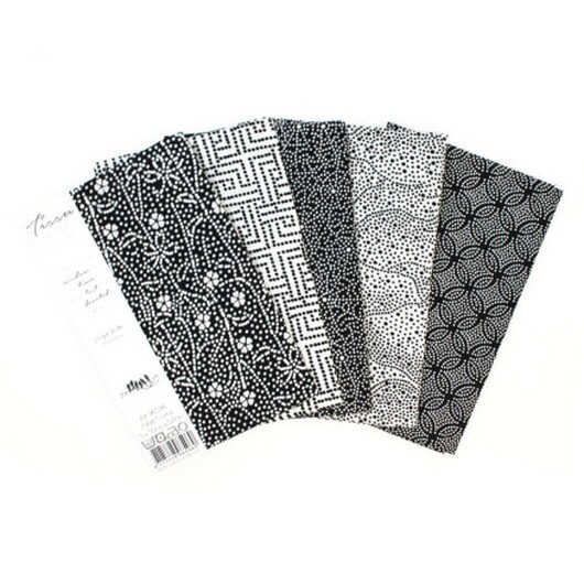 Tissu de Marie Fat Quarter Neutral Blomma 50x57cm - 5 st.