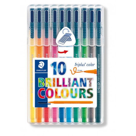 Staedtler Triplus Color Tusch Ass. färger 1mm - 10 st.