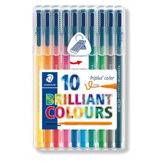 Staedtler Triplus Color Tuschpennor Ass. färger 1mm - 10 st.