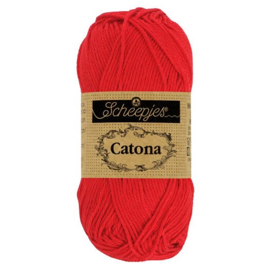 Scheepjes Catona Garn 115 Varmröd - 25g