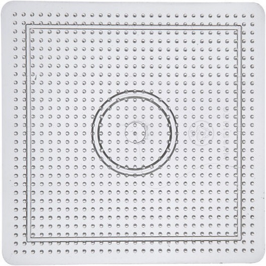 Pärlplattor, stl. 14,5x14,5 cm, medium, klar, 1 st.