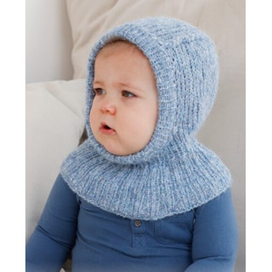 Chilly Day Balaclava by DROPS Design - Baby Balaclava Stickmönster str - 0/1 mdr