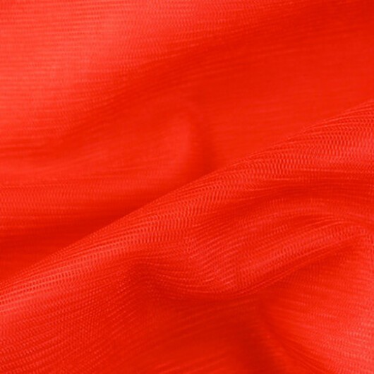 Tyll med Glitter Tyg 150cm 37 Röd - 50cm