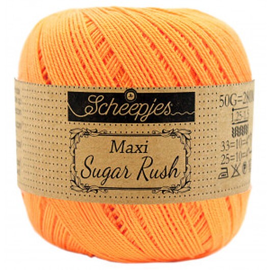 Scheepjes Maxi Sugar Rush Garn Unicolor 411 Sweet Orange