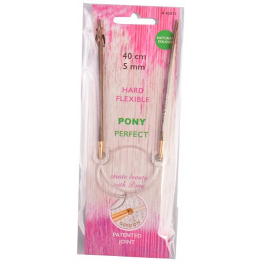 Pony Perfect Rundstickor Trä 40cm 5,00mm / 23.6in US8