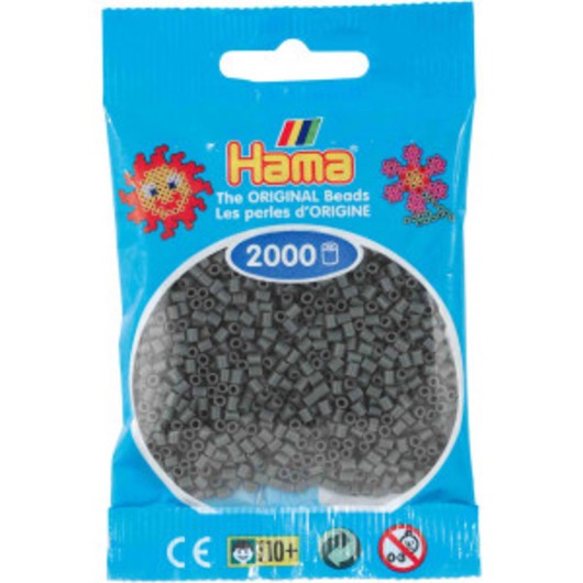Hama Mini Pärlor 501-71 Mörkgrå - 2000 st