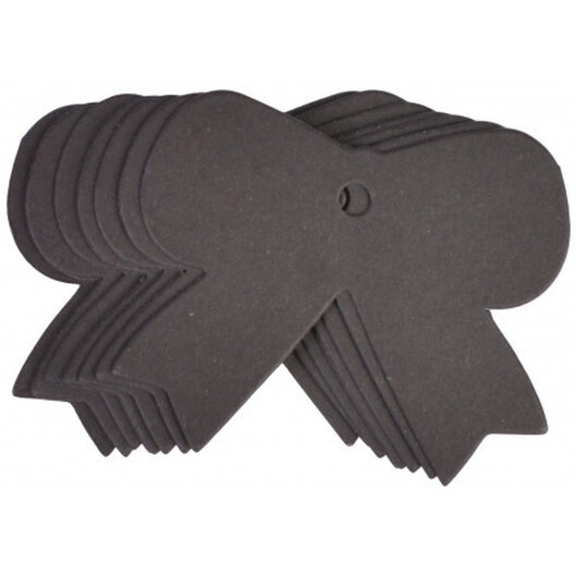 Infinity Hearts Till och Frånkort Slöjfe Karton Svart 4,7x5,7cm - 10 stk