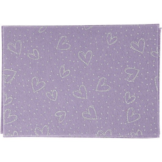 Hobbyfilt, A4, ark 210x297 mm, tjocklek 1,5-2 mm, lila, 10 ark/ 1 förp.