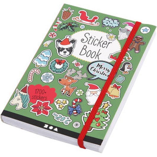 Bok med stickers, julmotiv, stl. 11,5x17 cm, 76 ark, 1 st.