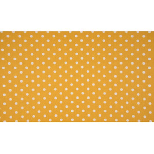Minimals Bomullspoplin Tyg Print 583 Big Dot Ochre 145cm - 50cm