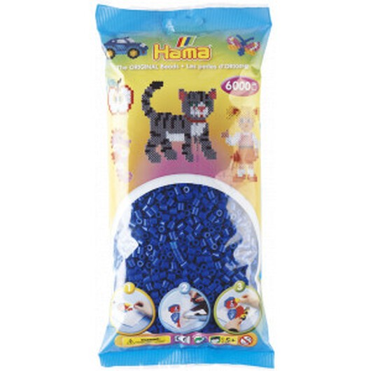 Hama Midi Pärlor 205-08 Blå - 6000 st.