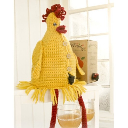 Coq Au Vin by DROPS Design - Vingömma Virkmönster 55x35 cm