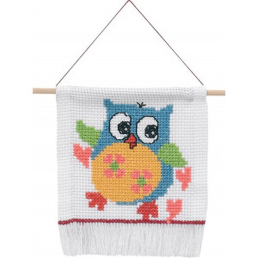 Permin Broderikit Aida till Barn Uggla 16x18cm