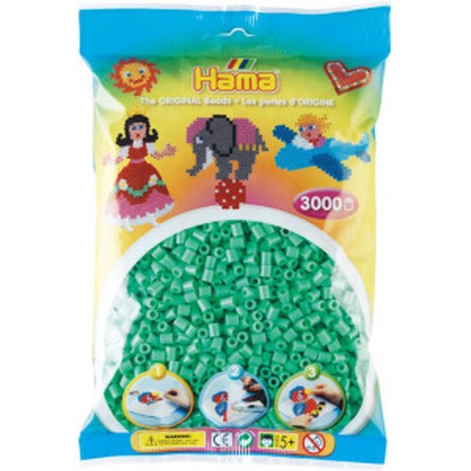 Hama Midi Pärlor 201-11 Ljusgrön - 3000 st.