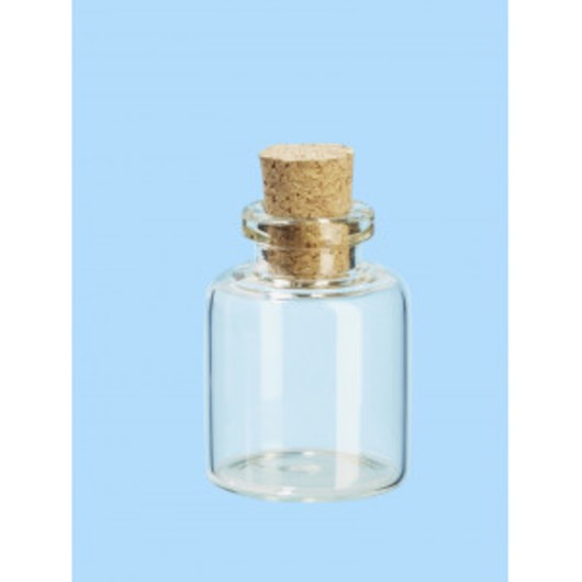Mini Glasflaska/Burk med Kork 30x40mm - 3 st