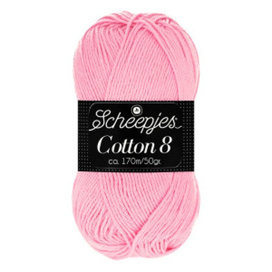 Scheepjes Cotton 8 Garn Unicolor 649 Rosa