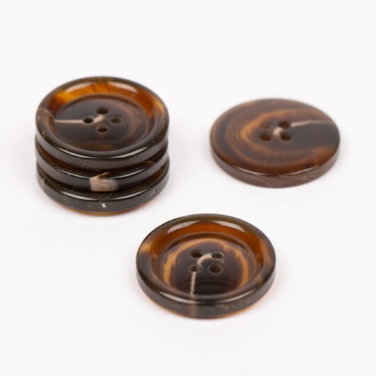 Drops Knopp Imitation Horn (Teak) 25mm 708 - 50 st.
