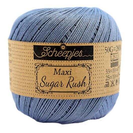 Scheepjes Maxi Sugar Rush Garn Unicolor 247 Bluebird