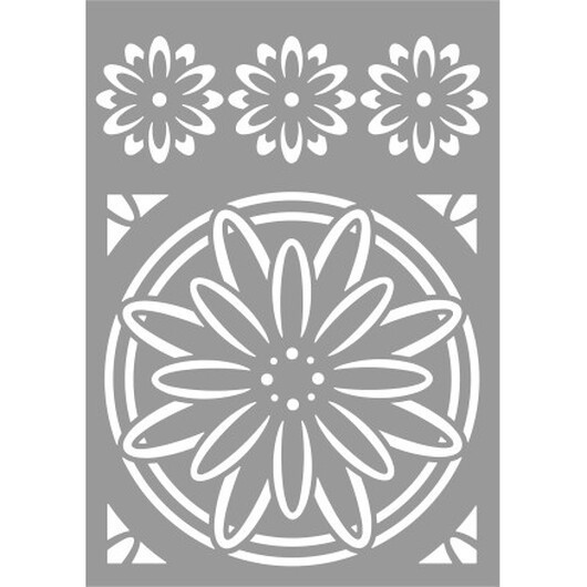 Stenciler/Schablon Blommor 15 x 21 cm
