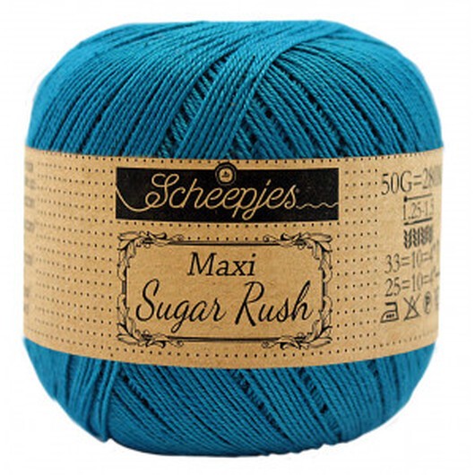 Scheepjes Maxi Sugar Rush Garn Unicolor 400 Petron Blue