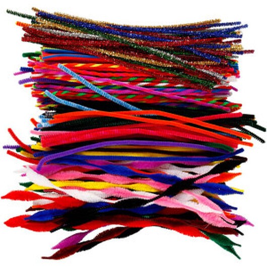 Piprensare, L: 30,5 cm, tjocklek 4-6 mm, mixade färger, 250 mix./ 1 förp.