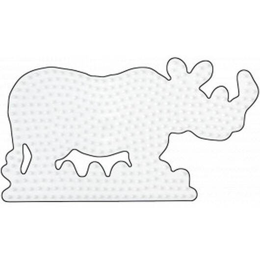 Hama Midi Pärlplatta Noshörning Vit 16x9cm - 1 st.