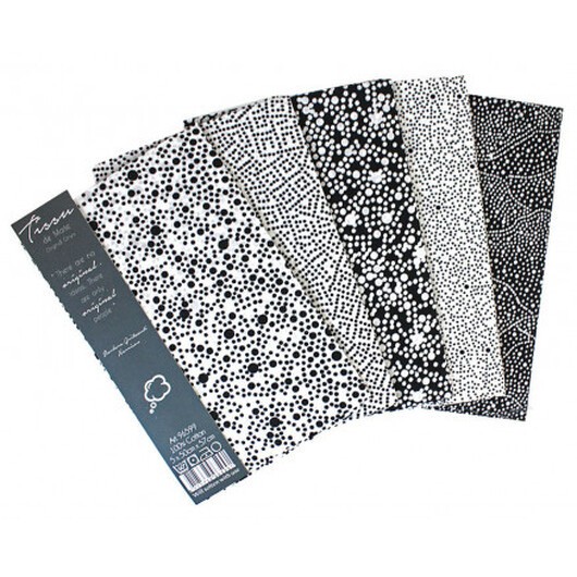 Tissu de Marie Fat Quarter Onyx 50x57cm - 5 st.