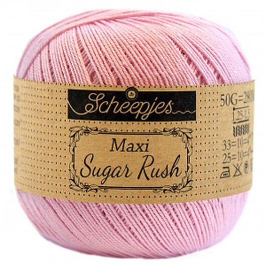 Scheepjes Maxi Sugar Rush Garn Unicolor 246 Icy Pink