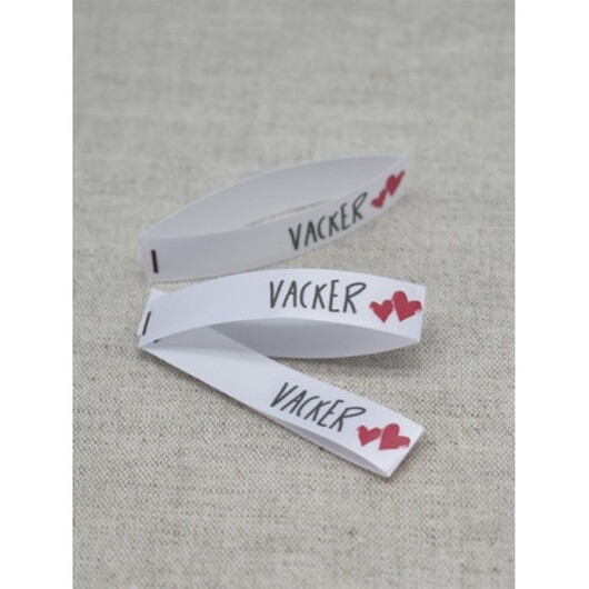 Label Svensk Vacker Vit - 5 st.