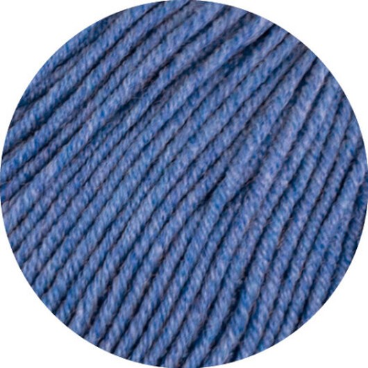 Lana Grossa Cool Wool Melange Garn 427 Blå Melange