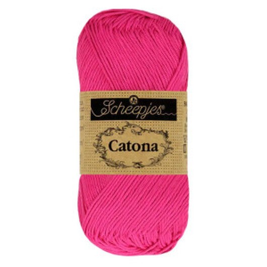 Scheepjes Catona Garn Unicolor 604 Neonrosa