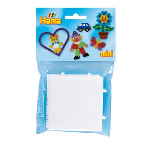 Hama Mini Påse 5202 Samlingsplatta Fyrkant Pärlplatta Vit 7x7cm - 2 st