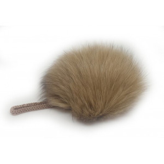 Pompon Pälstofs Kaninhår Beige 90 mm