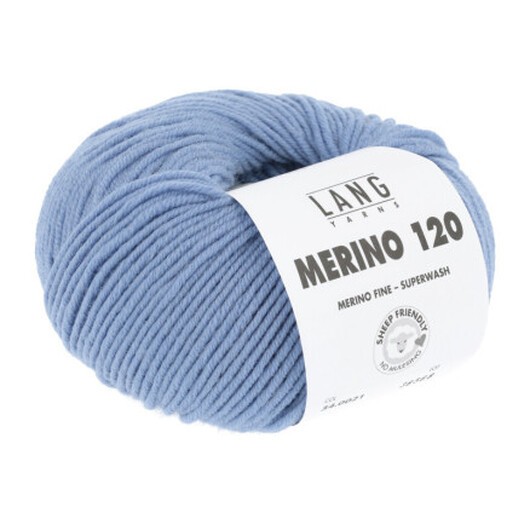 Lang Yarns Merino 120 Garn 21 Ljus Denim