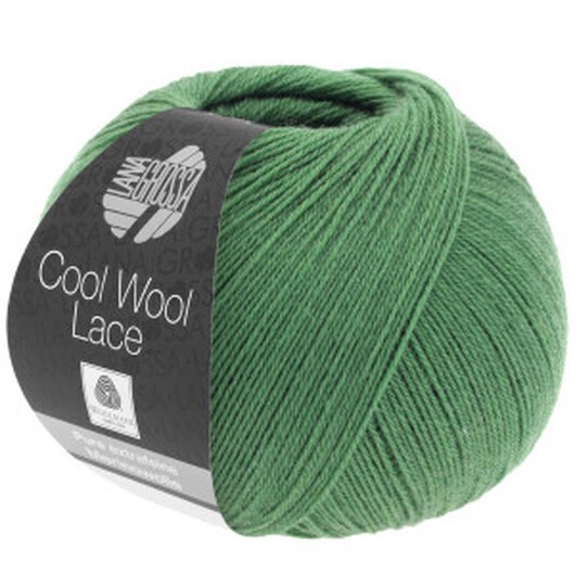 Lana Grossa Cool Wool Lace Garn 39 Reseda Grön