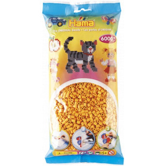 Hama Midi Pärlor 205-60 Nallegul - 6000 st.